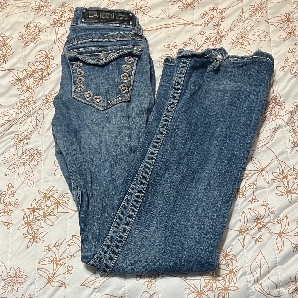 L.A. idol Women's Boot Cut Denim Jeans